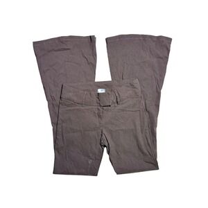 Pitaya Brown Flare Bell Bottom Pants Low Rise Y2K Style